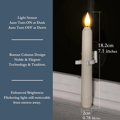 🔥Window Flameless Led Taper Candles with Sensor Dusk to Dawn
