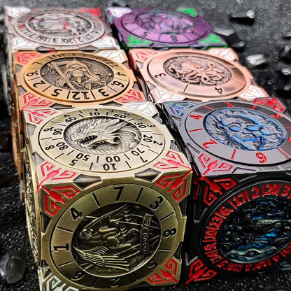 🏆Flash Sale⚡ 50K+ SOLD! Almost Gone-💥2026 New DND Fidget Spinner DICE: 7-in-1 Metal DND Dice Cube – 6-Sided Rotating Polyhedral Dice, Tabletop RPG Accessory for DMs and Player，Best gifts