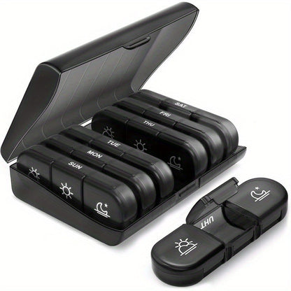 💊 Portable Travel Pill Organizer,7-Day Pill Box
