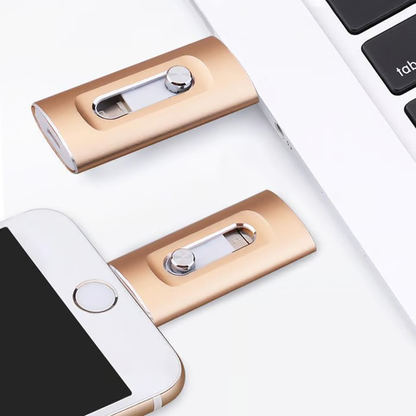 ⚡3 in 1 Flash Drive, High Speed Portable USB 3.0 Memory Storage