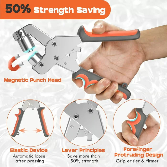 🔥LAST DAY 49%OFF🔥Grommet Tool Kit - 100Pcs metal grommets+manual eyelet puncher*1