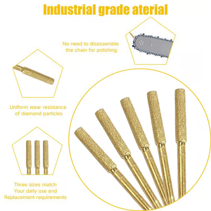 30/60 Pcs Diamond Chainsaw Sharpener 5/32, 3/16, 7/32 Inches