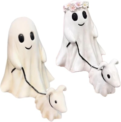 ✨2025 Ghost Walking Dog Statue 👻🔥