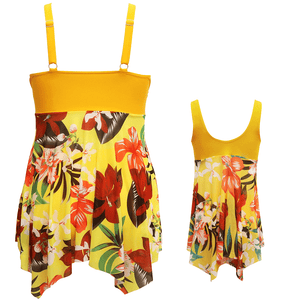 🎉Spring Sale 50% Off - Ruffle Floral Print One Piece Mommy and Daughter Swimsuits