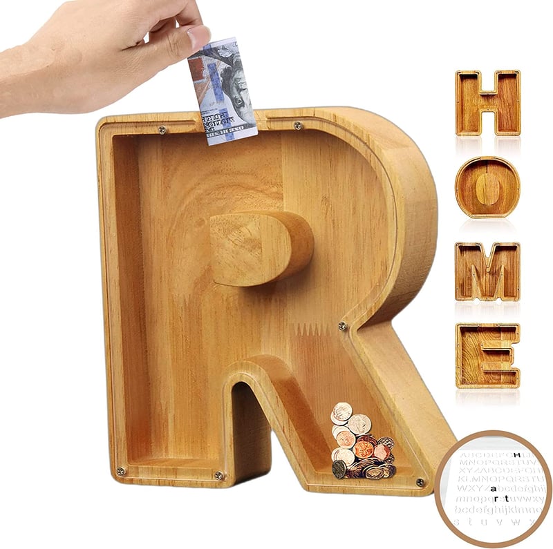 Piggy Bank-Wood Gift For Kids-Customizable name