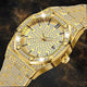 Unisex Jumbo Fully Iced Out Quartz Watch