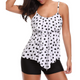 Strappy Two Piece Printing Bikini Set Swimsuit