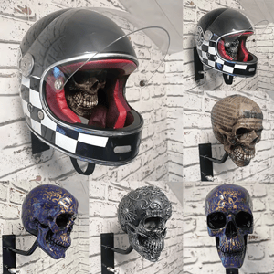 ☠️🏴‍☠️Skull holder for motorcycle helmet and jacket