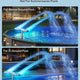 Solar Pool Fountain with Lights Dual Arc - Above/Inground Pool Fountain Lights with Remote Control