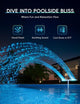 Solar Pool Fountain with Lights Dual Arc - Above/Inground Pool Fountain Lights with Remote Control