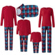 Family Matching Red Plaid Home Family Look Pajama Set