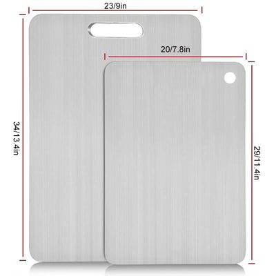 🏆Flash Sale⚡ 50K+ SOLD! Almost Gone-💥🎉🔥Stainless Steel Double Sided Chopping Board,Best Gifts