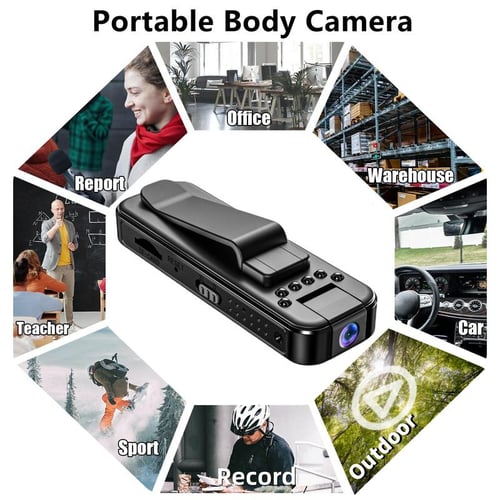 🔥🔥 Wearable Body Cam with Night-Vision & 180° Rotation Lens Vlogging Camera
