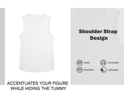 🔥Men's Wide Strap Ribbed Tank Top