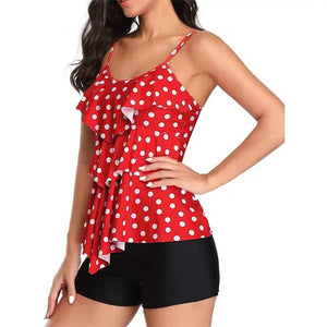 Strappy Two Piece Printing Bikini Set Swimsuit