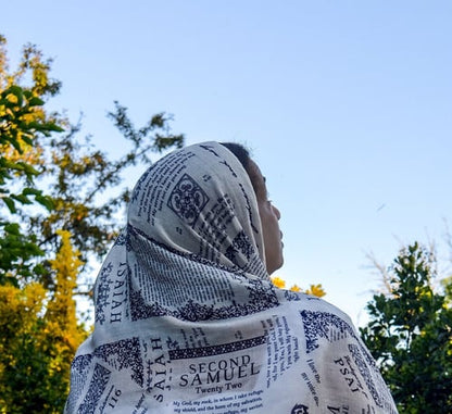 ✝️Protection Bible Verse Scarf, Yeshua Scripture Wrap🙏
