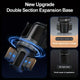 Car Cup Holder Tray Table with Expandable Base - Cell Phone and Dual Drink Cup Holder Expander for Car, Truck