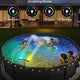 Solar Pool Fountain with Lights Dual Arc - Above/Inground Pool Fountain Lights with Remote Control