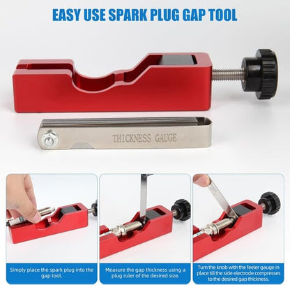 🔧 Spark Plug Gap Tool with Feeler Gauge