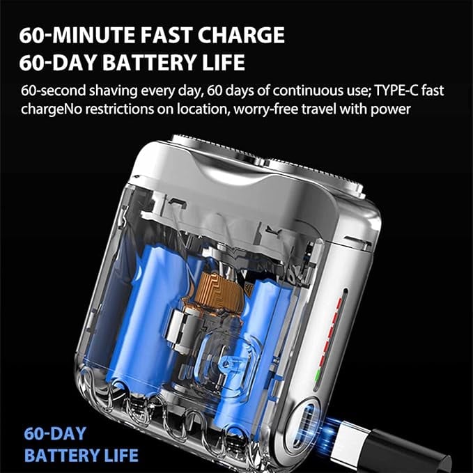 🔥Hot Sale 49% OFF - 🎁Portable Rotary Dual Ring Electric Shaver