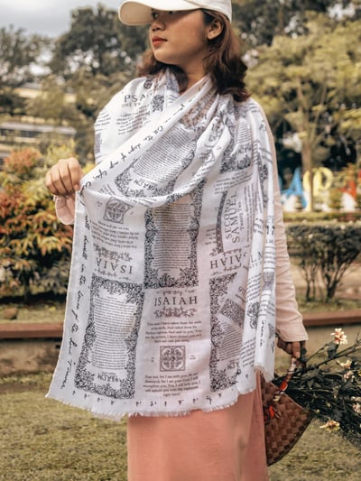 ✝️Protection Bible Verse Scarf, Yeshua Scripture Wrap🙏