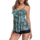 Strappy Two Piece Printing Bikini Set Swimsuit