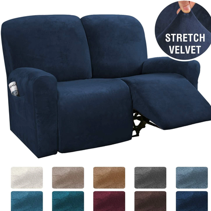 Stretchable Velvet Recliner Slipcover