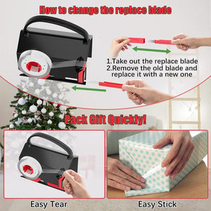 Wrapping Paper Cutter & Tape Dispenser Dual Use