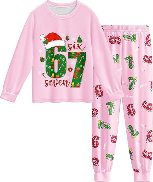 🎄2025 Christmas Sale🎅The Viral 67 Christmas Kids Pajama Set