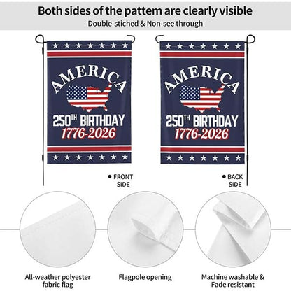 🔥U.S. 250th Birthday Garden Flag