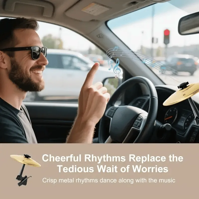 Car Dashboard Drum Cymbal – Fun Accessory for Music & Rock Fans