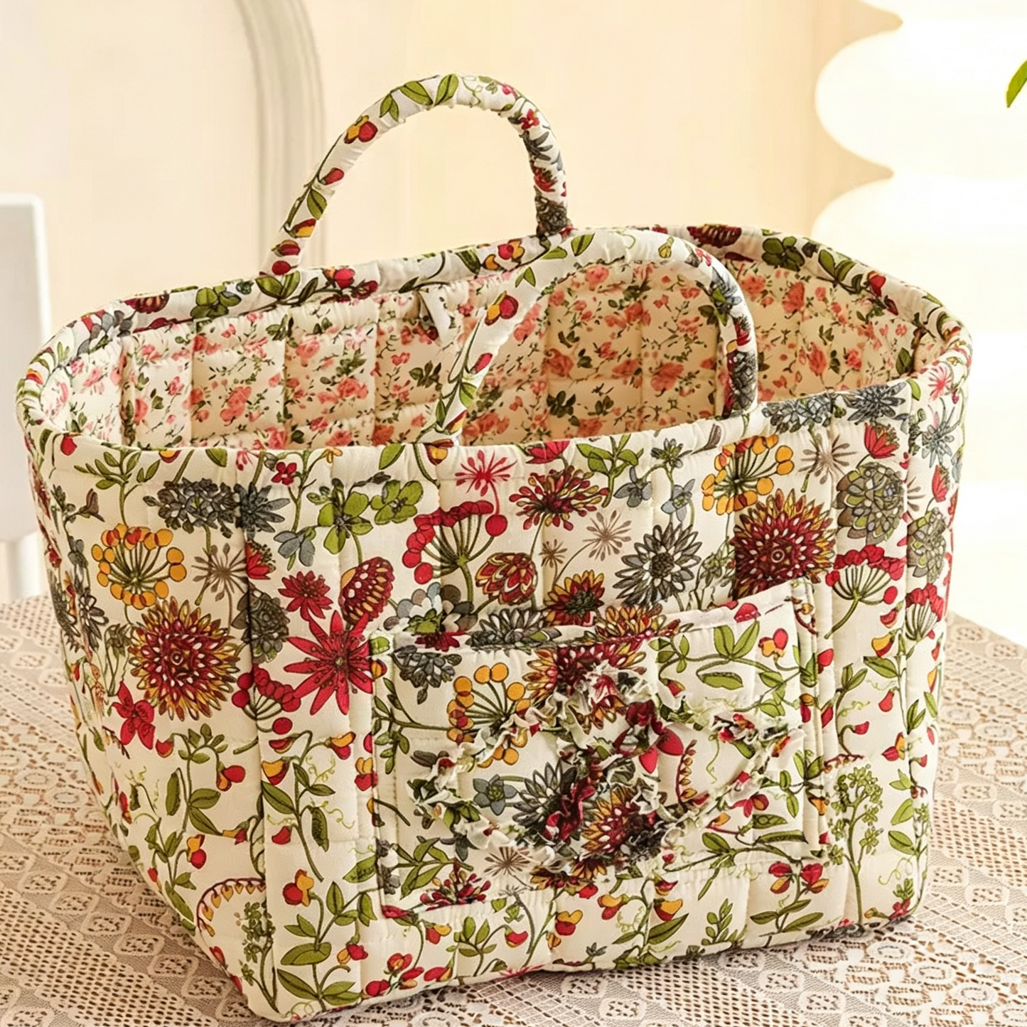 🔥2026 BIG Sale💐💥Boho Fabric Storage Basket🌸
