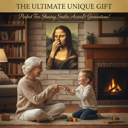 2026 BIG Sale-$9.9🔥Holding Nose Bathroom Canvas Art（Frame not included）