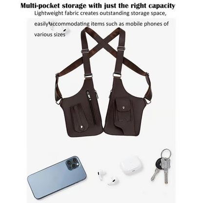 🔫 Unisex Premium Leather Shoulder Bag - Adjustable Underarm Strap