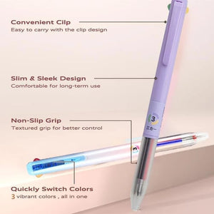 6 PCS Multicolor Pen, 4-in-1 18 Colors
