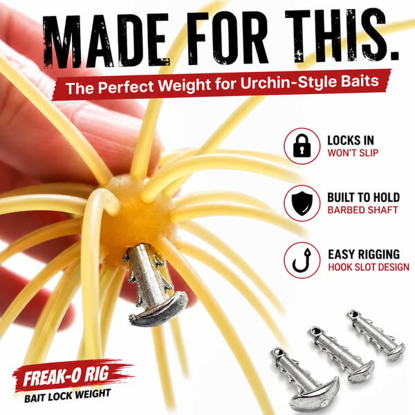 Freak-O Rig for Urchin-Style Soft Plastics 17mm - 5 Per Package