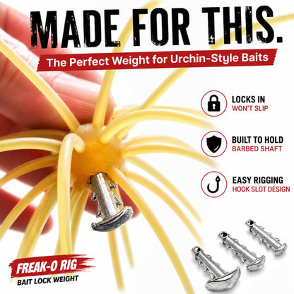 Freak-O Rig for Urchin-Style Soft Plastics 17mm - 5 Per Package