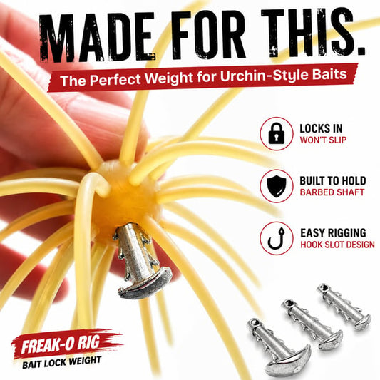 Freak-O Rig for Urchin-Style Soft Plastics 17mm - 5 Per Package