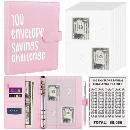 100 Envelopes Money Saving Challenge-Save $5,050 Cash Envelope Challenge Binder