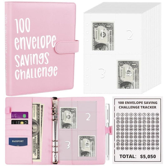 100 Envelopes Money Saving Challenge-Save $5,050 Cash Envelope Challenge Binder