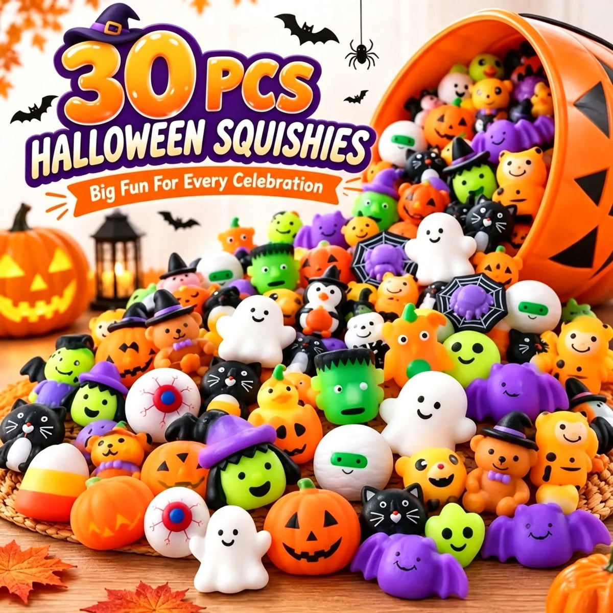 🎃 30PCS Halloween Mochi Squishy Toys - Image 1
