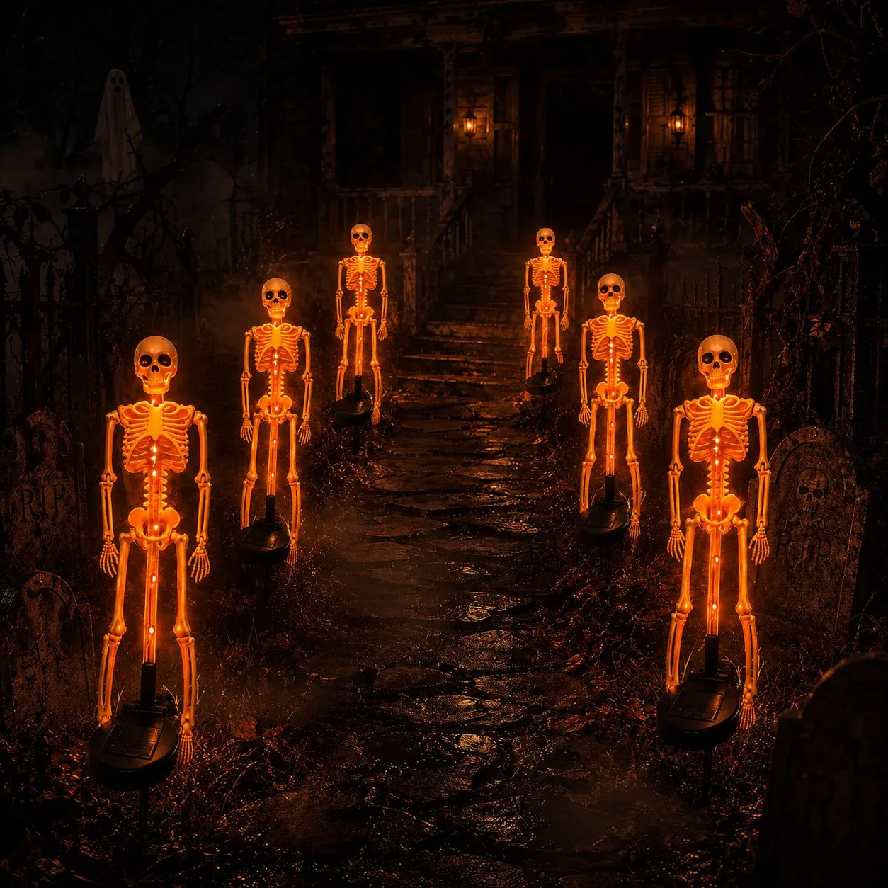 💀 Solar Skeleton Yard Stake - Image 11