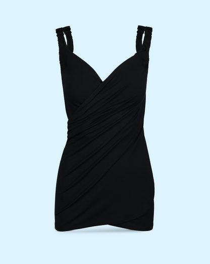 Mini Bamboo Wrap Dress