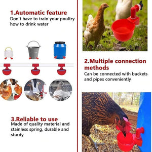 (🎁New Year Hot Sale-30% OFF) Automatic Chicken Water Cup Bird Coop