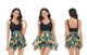 Ruffle Floral Print One-Piece Swimsuit
