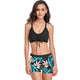 Sunflower Print Drawstring Bikini Set Swimsuit