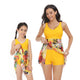 🎉Spring Sale 50% Off - Ruffle Floral Print One Piece Mommy and Daughter Swimsuits