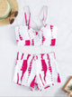 Tie Dye Bikini & High Waist Shorts Swimsuit