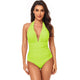 Halter V-Neck Belly Control Sling One Piece Swimsuit