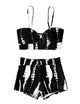 Tie Dye Bikini & High Waist Shorts Swimsuit